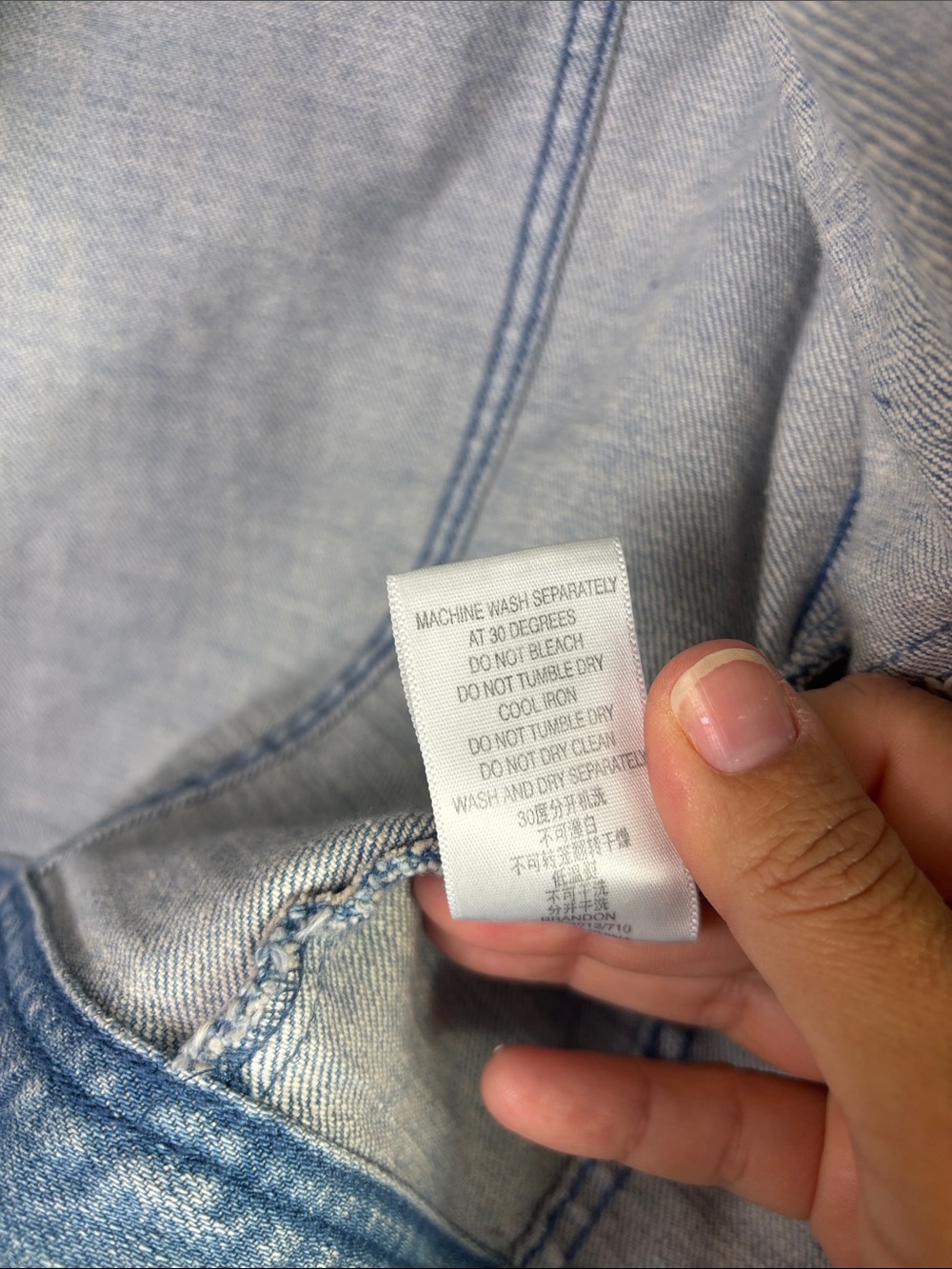 Reiss Blue Denim Cropped Jacket 1971 Style size Small - Picture 8 of 11